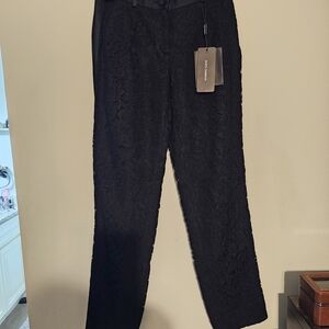**Dolce & Gabbana Black Lace Trousers Size 36 NWT**